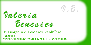 valeria bencsics business card